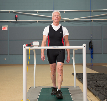 Person walking on a treadmill